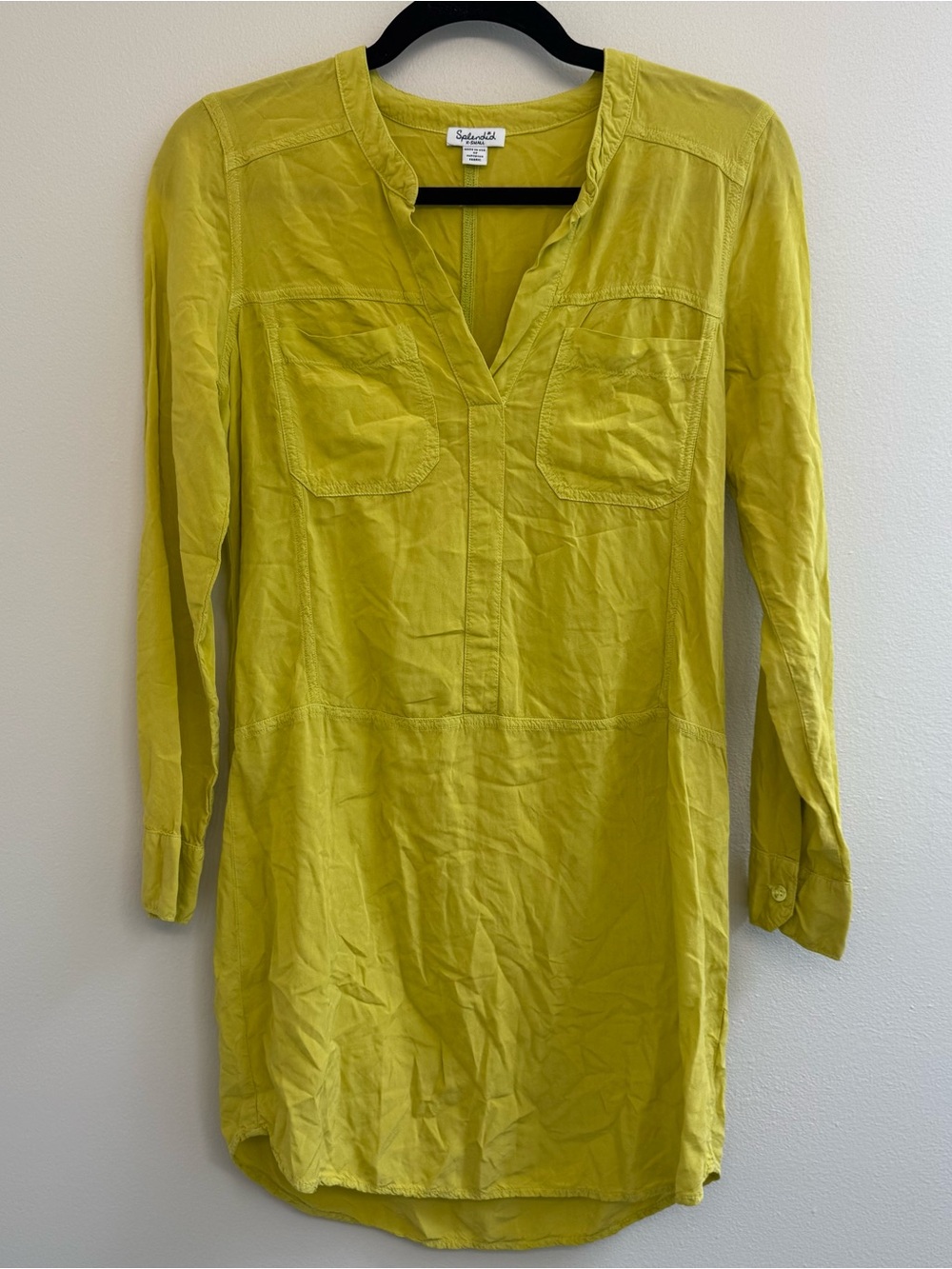 Splendid Lime V-Neck Tunic dress